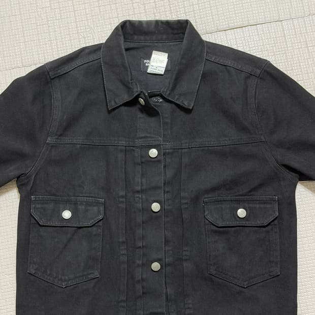 폴로 진스 2세대 블랙 데님 트러커 자켓 M
