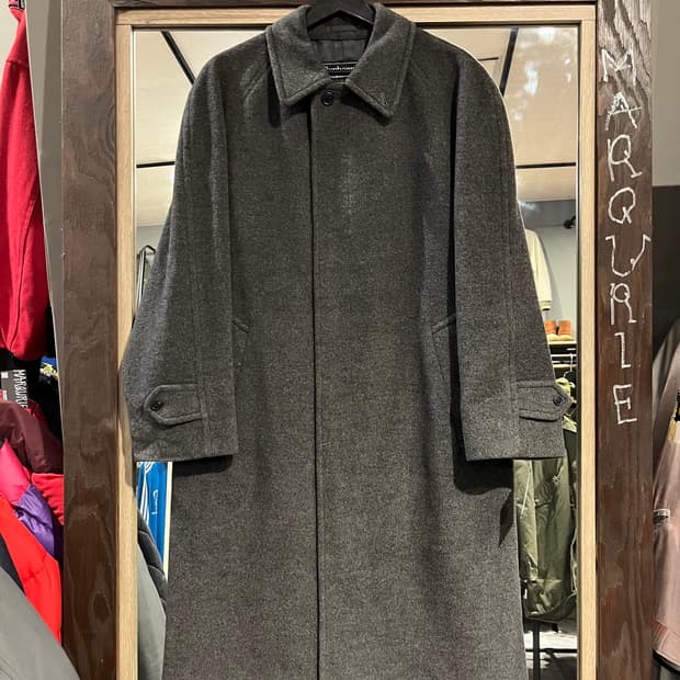 BURBERRYS 버버리 JP 90s 차콜 더블포켓 히든버튼 울 캐시미어