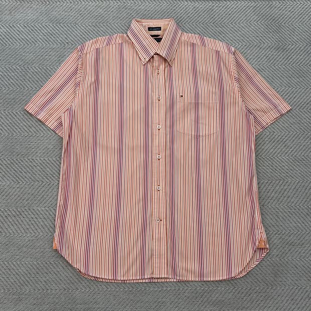 타미힐피거 스트라이프 하프 셔츠 r3451