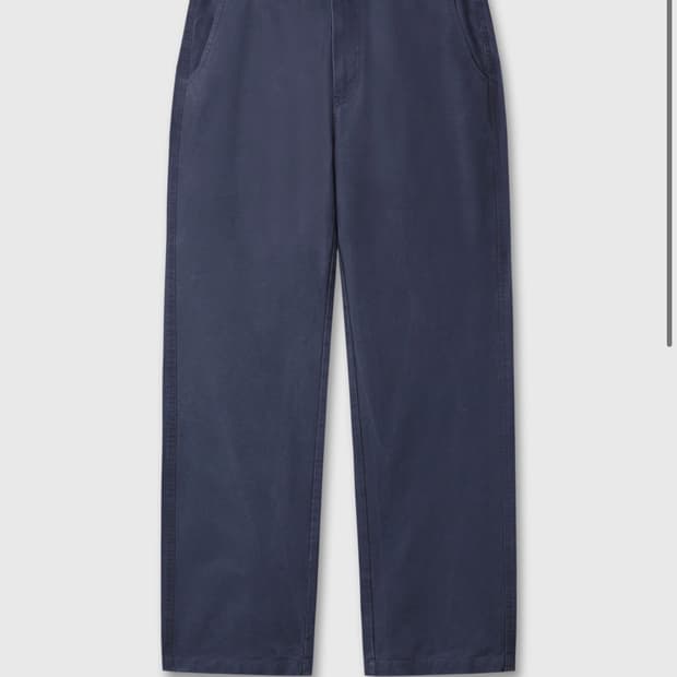 Peached oxford workpants Washed blue (L)