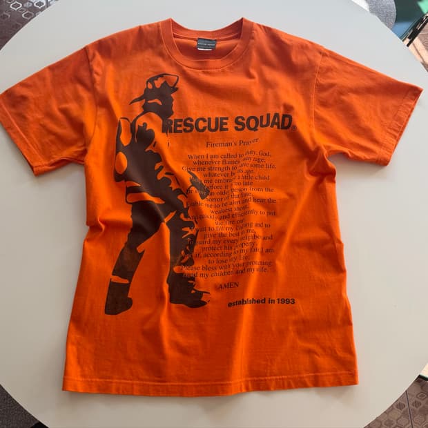 RESCUE SQUAD fireman 소방관티셔츠
