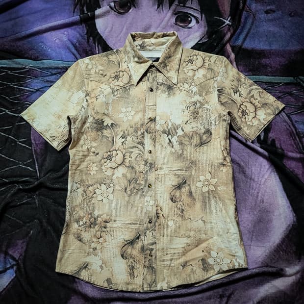 TORNADO MART Floral Print Western Shirts