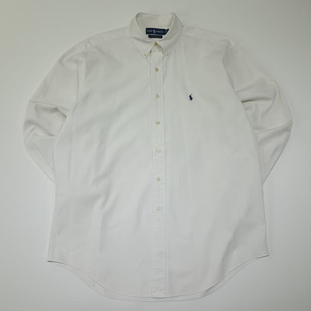 CL676 XL 폴로 90s 홍콩판 화이트 버튼다운 셔츠 남방
