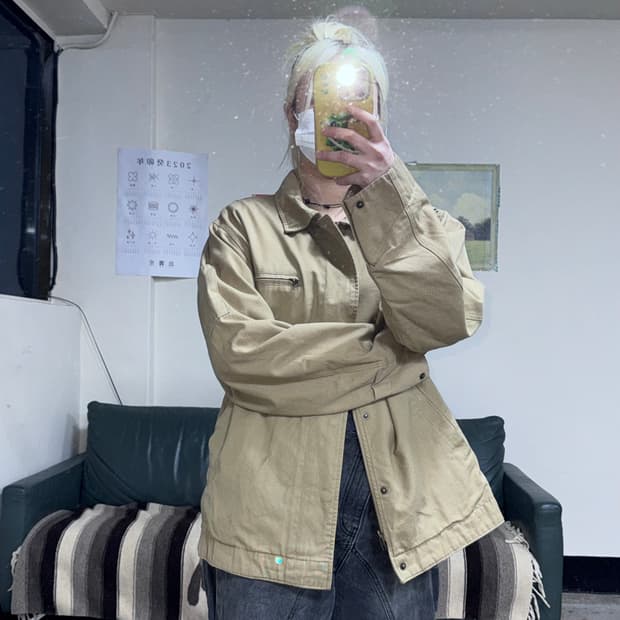 투티/0110 GAP 갭 일본 베이지 워크 면자켓