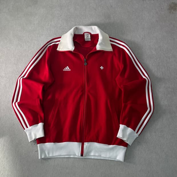 100 오리지날 아디다스 스위스 국대 트랙탑져지