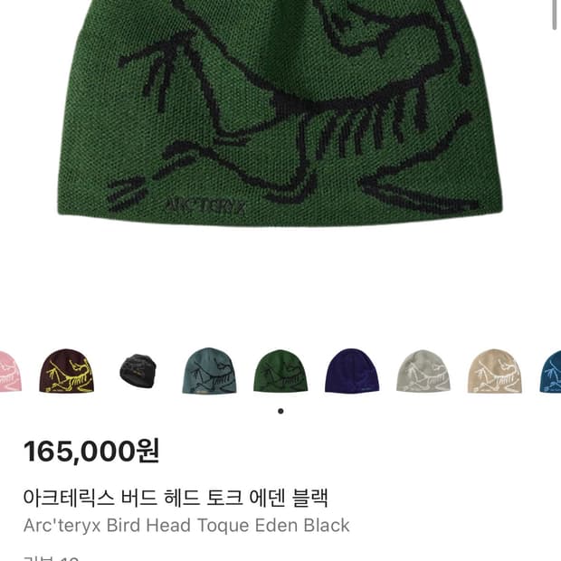 아크테릭스 버드 헤드 토크 에덴 블랙