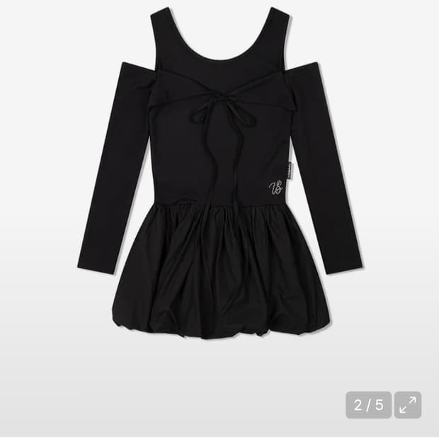 어글리쉐도우 펌킨 드레스 블랙