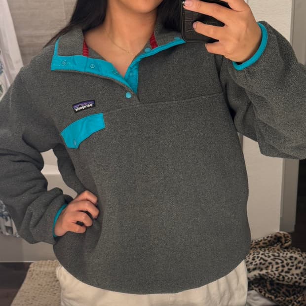 10s 파타고니아 신칠라 스냅-T 차콜/터콰이즈