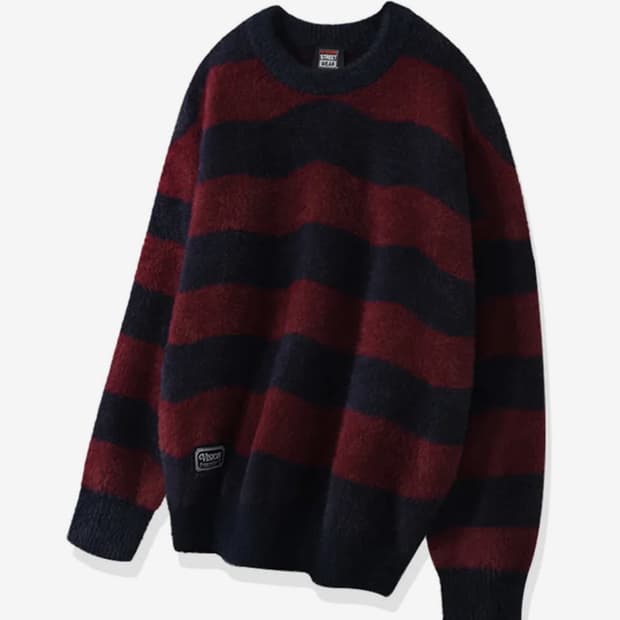 웨이브 스트라이프 니트