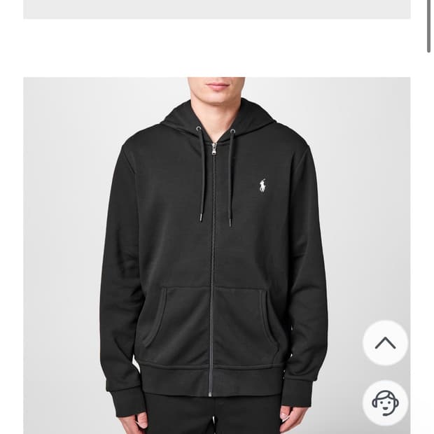 폴로랄프로렌 블랙 후드집업 XL