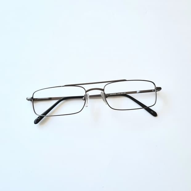 데드스탁 건메탈 투브릿지 스퀘어 안경테