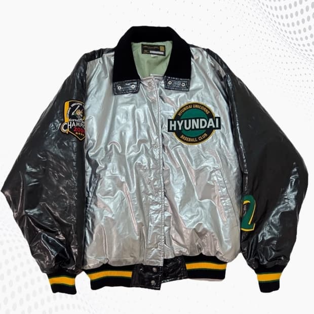 <우승 시즌 선수 지급용>미즈노 현대 유니콘스 야구 유광 점퍼