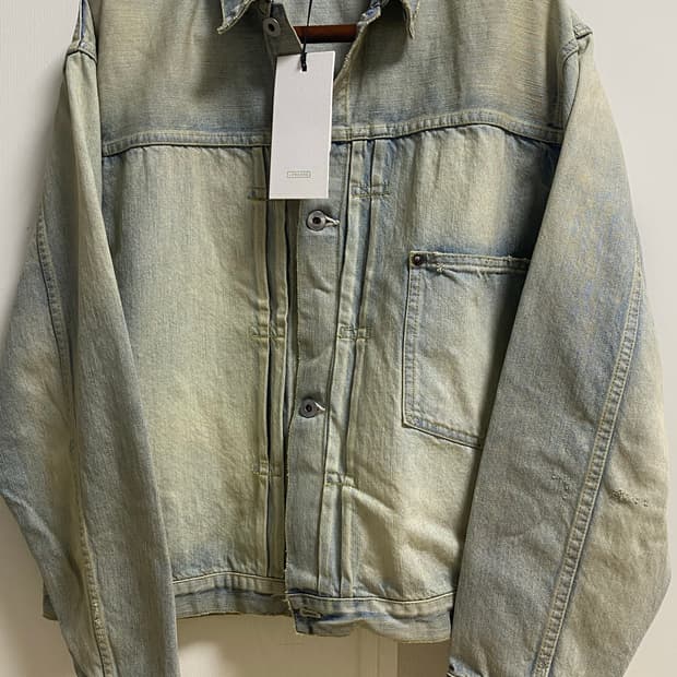 A.presse 1st type denim jacket bleach