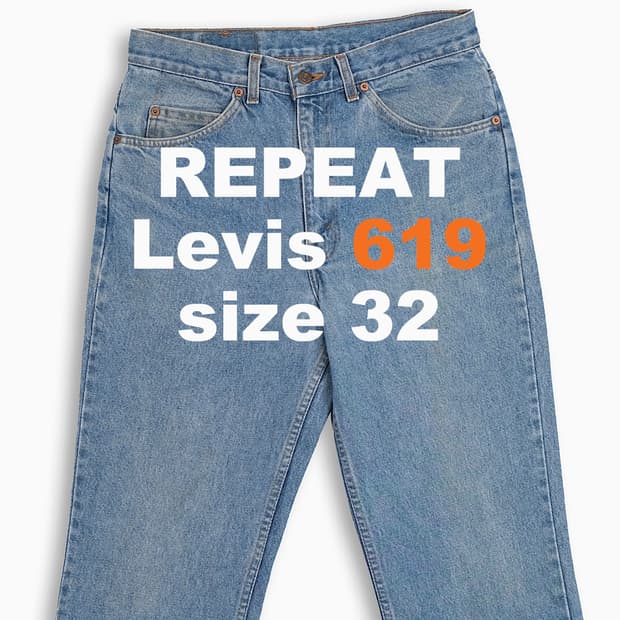 리바이스 619 오렌지탭 중청 90s 32 인치 OR6193305