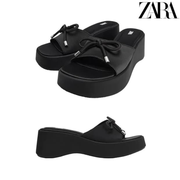 ZARA 플랫폼 보우 샌들 39사이즈