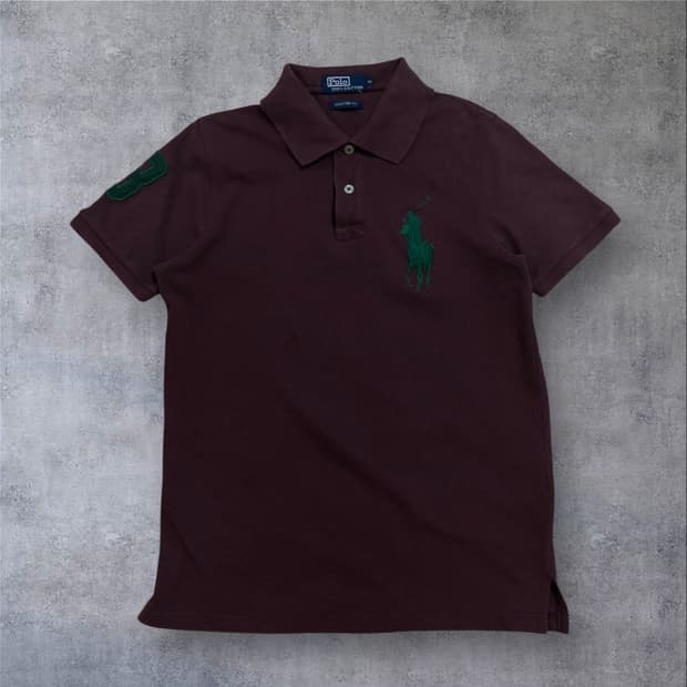 폴로 랄프로렌 빅포니 버건디 카라 반팔티