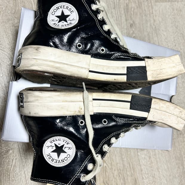 릭오웬스 컨버스 다크쉐도우 터보다크 척 70 하이 블랙 레커드 데님