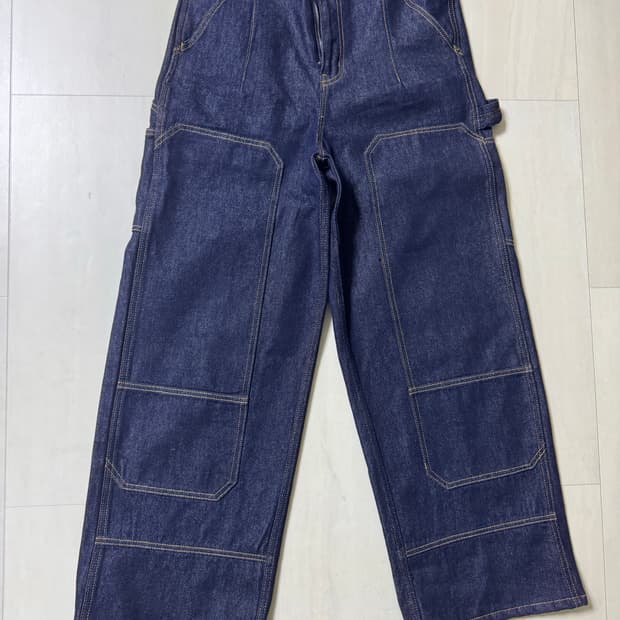 비긴202 더블니 데님 팬츠 [논페이디드 인디고]2size