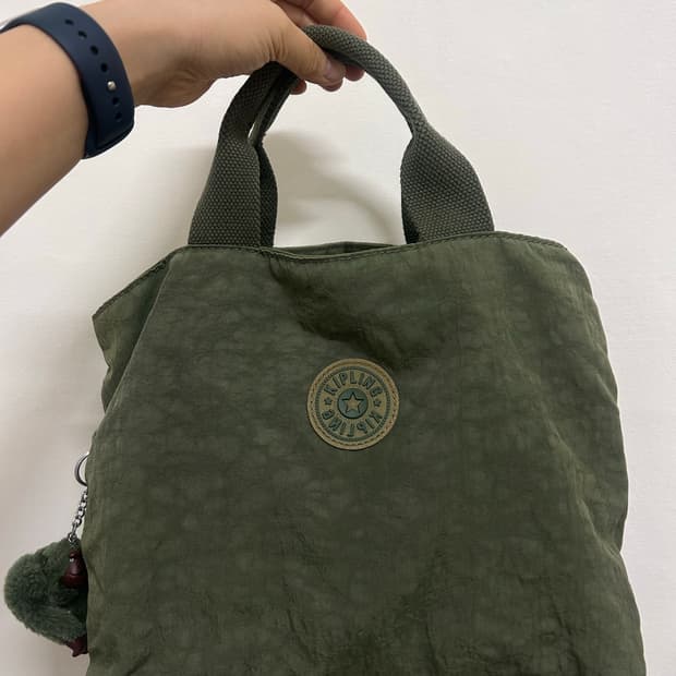 키플링 토트백 카키색