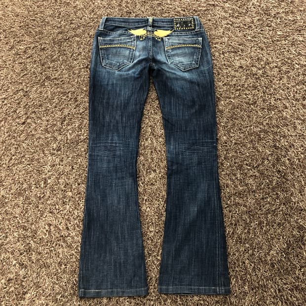 로빈스진 부츠컷 워싱 데님 팬츠