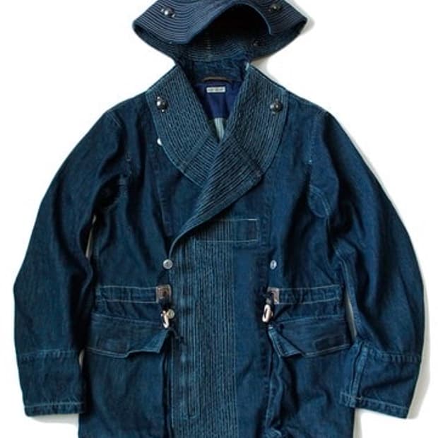 캐피탈 데님 세일러 코트파카