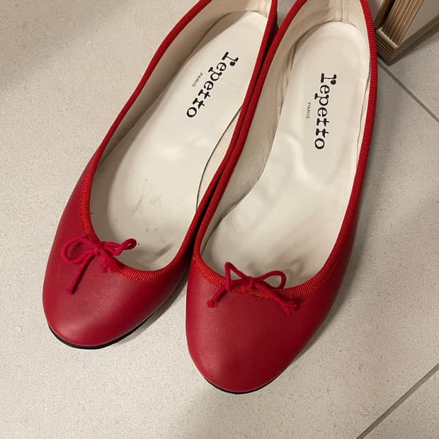 레페토 플랫슈즈 레드 (38사이즈/240)