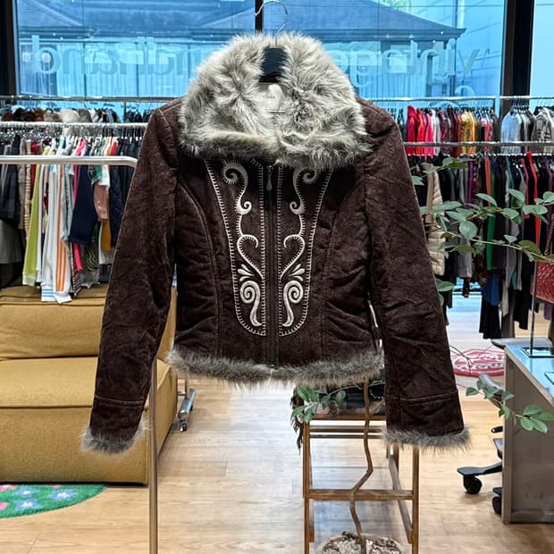 키라라 브라운 퍼 무스탕 자켓 