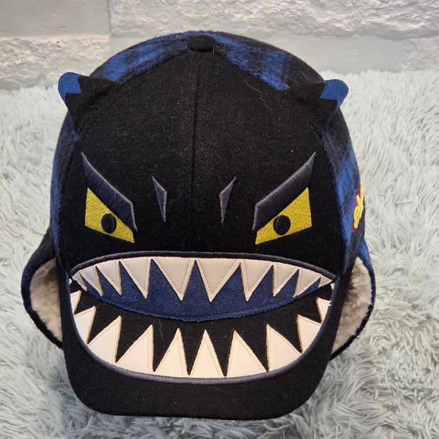 L9-2:엘스틴코 몬스터 플랩 캡 블루 체크 OSFA(54-58cm)