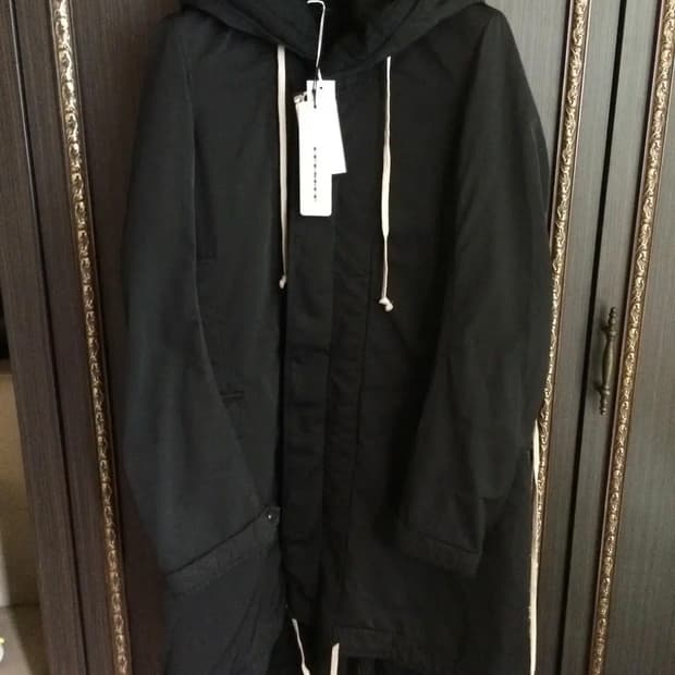 릭오웬스 피쉬테일 롱 파카