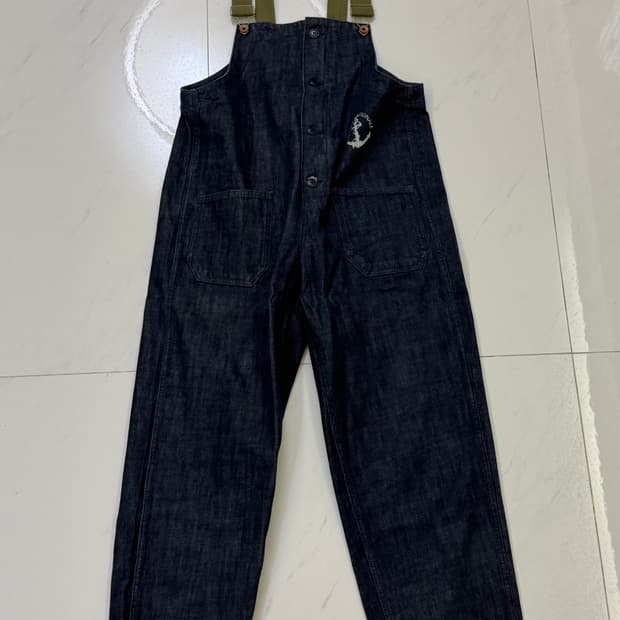 EVISU WORKWEAR 데님 오버롤 팬츠 / 서스펜더 팬츠 (M)
