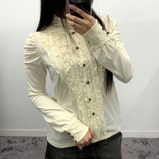 엑시즈팜 레이스 퍼프 탑