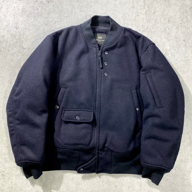 [M] 유니클로x엔지니어드 가먼츠 다크 네이비 울 블루종 자켓