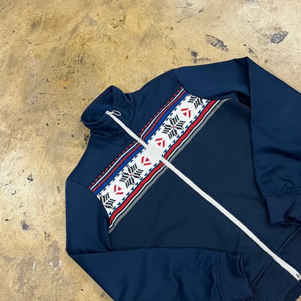 [정품/M] 콜롬비아 빈티지 니트 자카드 져지 집업 자켓 b17