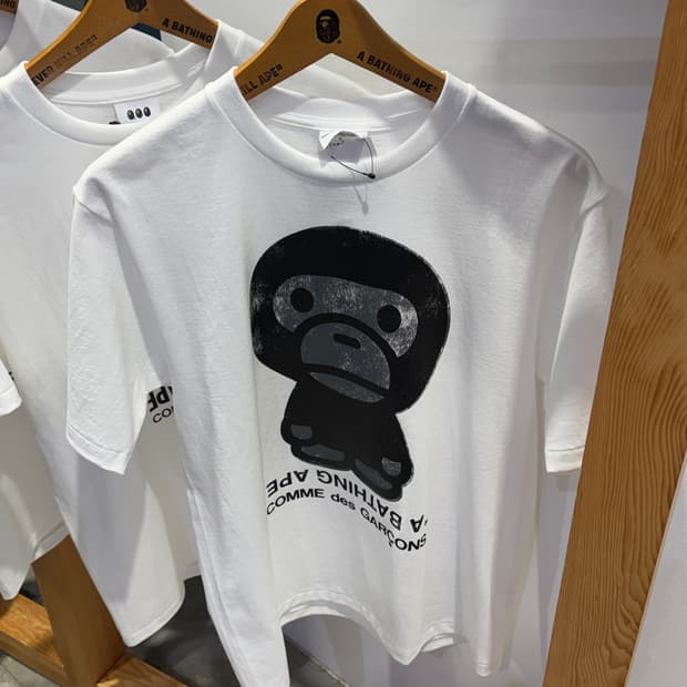 [2컬러/미개봉새상품] bape 베이프 꼼데가르송 반팔 티셔츠