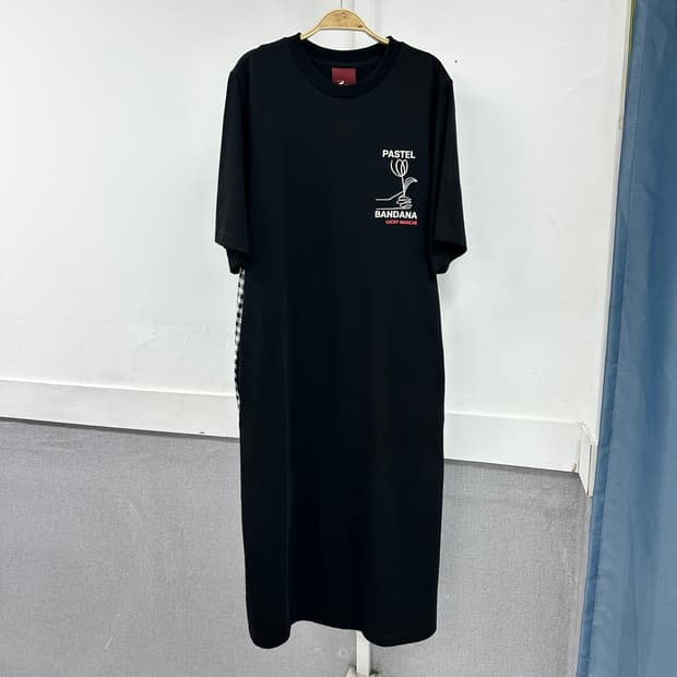 Lucky Marche 럭키 마르쉐 블랙 체크 롱원피스 s200
