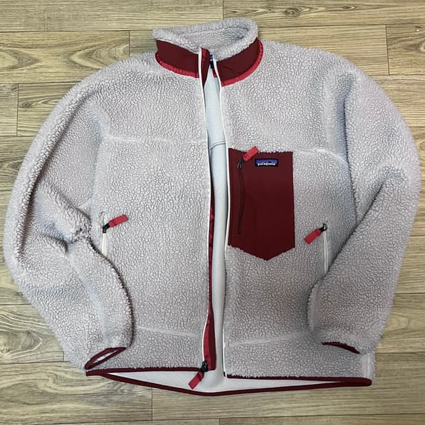 파타고니아 레트로X 라지 아이보리ㅡ레드