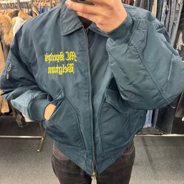 L)American vintage 자수포인트 플라이트 자켓 항공점퍼