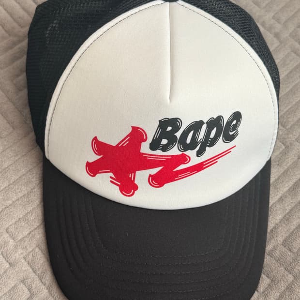 베이프 썸머백 메쉬 캡 블랙 모자