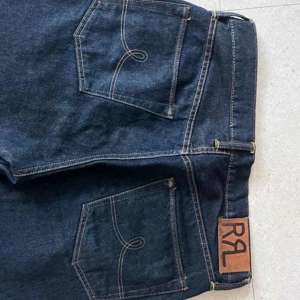 RRL 더블알엘 스트레이트 셀비지 데님팬츠