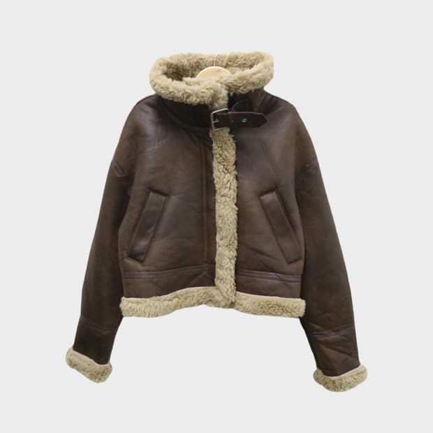 [미사용품] BOOHOO 하이넥 무스탕 60066