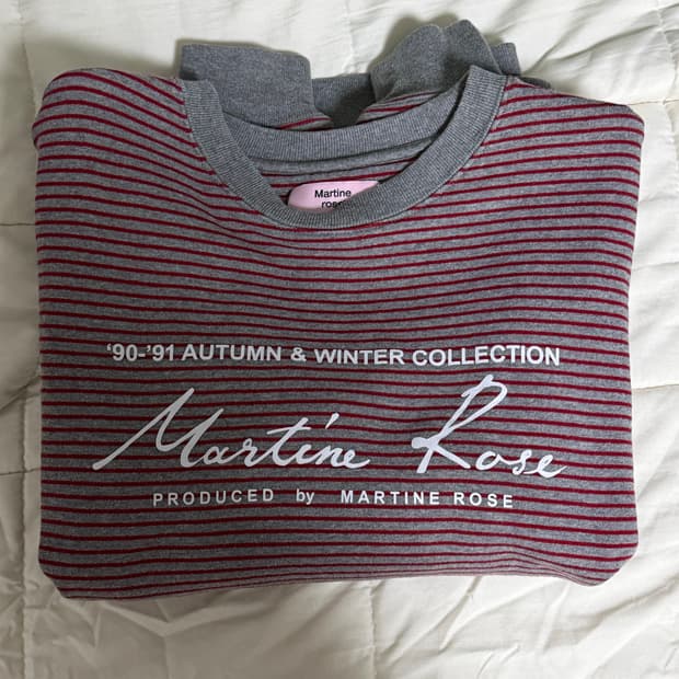 [L]마틴로즈 스트라이프 맨투맨