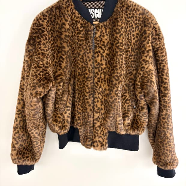 미스치프 레오파드 퍼 자켓