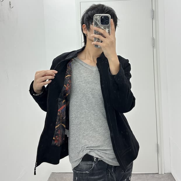 Crocodile wool jacket