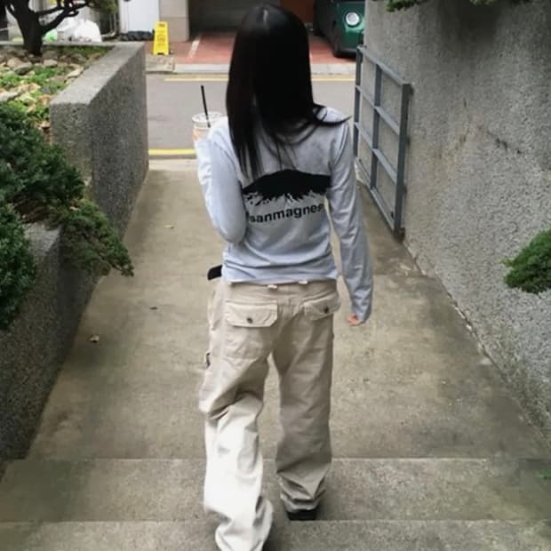 탄산마그네슘 마운틴 롱슬리브 우먼 스카이블루