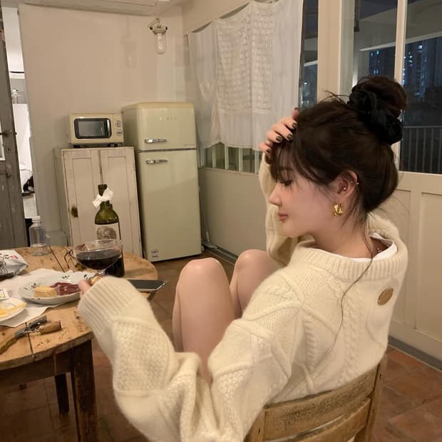 오브제스트 케이블니트 아이보리 택달린 새상품