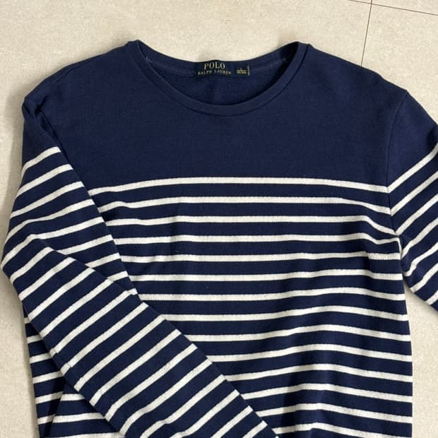 폴로 네이비 롤슬리브