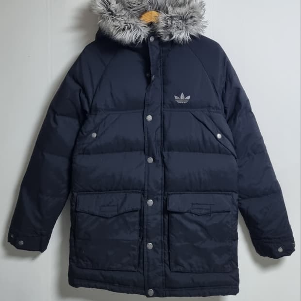 M (95) 아디다스 오리지널 블랙 오리털 덕다운 패딩