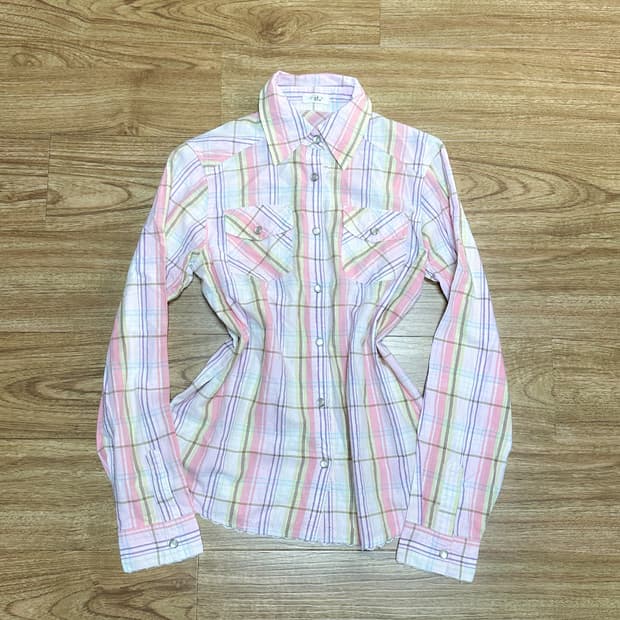 빈티지 딸기 초코 핑크 레이스 바나나 체크 셔츠 히메갸루 로걀 라떼 고딕