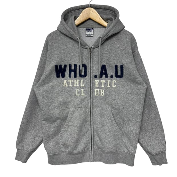 후아유 아치로고 후드집업