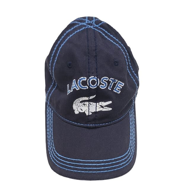 LACOSTE 빅스티치 네이비+블루 볼캡